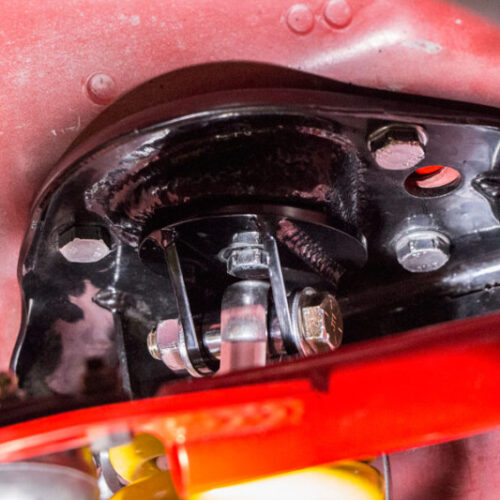 Alternative view of UMI Performance 2048 93-02 GM F-Body Competition Upper Front Shock Mounts