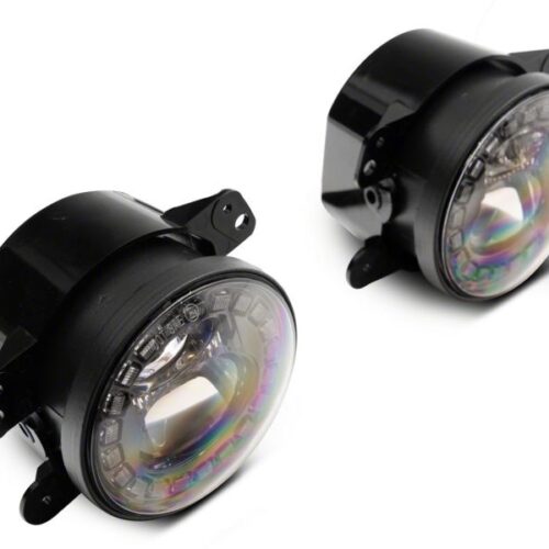 Alternative view of Raxiom for 2007-2018 Jeep Wrangler JK 18-23 Jeep Wrangler JL Axial Series Nighthawk LED Fog Lights