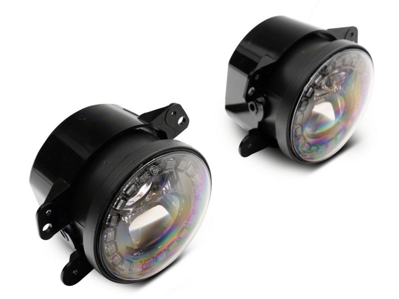 Raxiom for 2007-2018 Jeep Wrangler JK 18-23 Jeep Wrangler JL Axial Series Nighthawk LED Fog Lights - Image 2