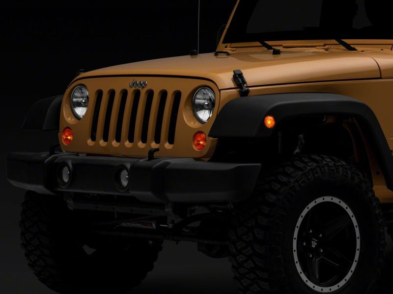 Raxiom for 2007-2018 Jeep Wrangler JK Axial Series Replacement Turn Signal Lamps- Amber - Image 4