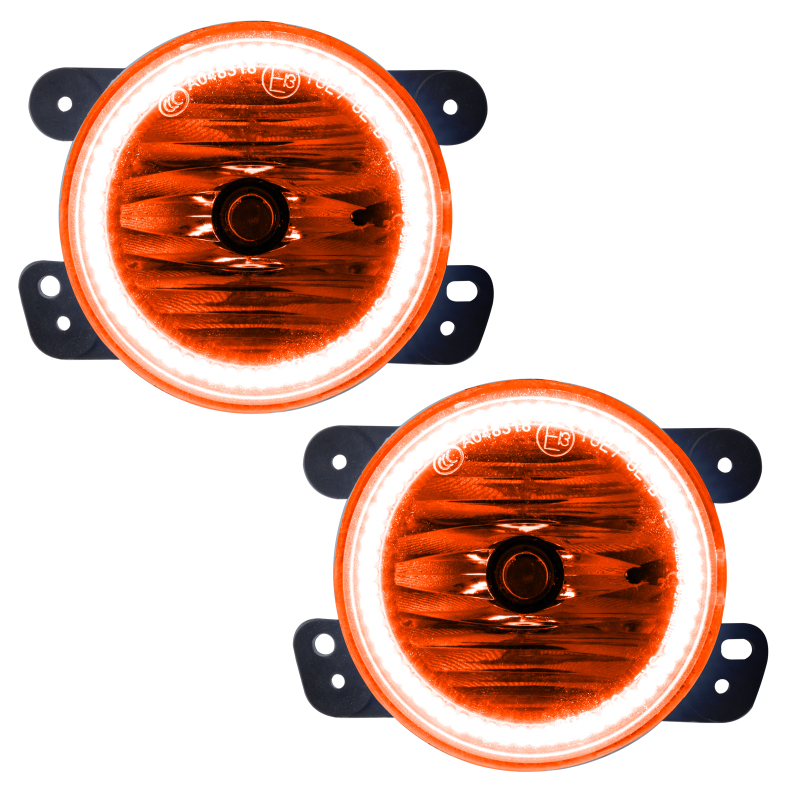 Oracle 07-17 Jeep Wrangler LED Fog Halo Kit - Amber - Image 2