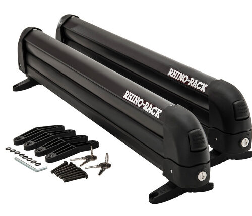 Alternative view of Rhino-Rack Universal Ski/Snowboard Carrier - Fits 4 Pairs of Skis or 2 Snowboards - Black