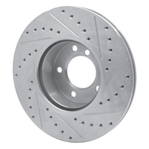 R1 07-21 BMW 228I xDrive Front Left Drilled & Slotted Silver Brake Rotor - Image 4