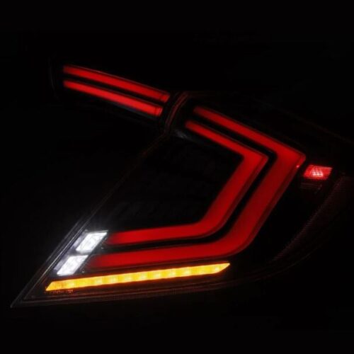 AlphaRex 16-21 Honda Civic Hatchback/ Type-R FK8 Nova-Series LED Tail Lights (Pair) - Alpha Black - Image 6