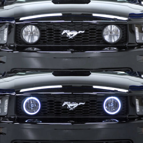 Raxiom for 2005-2012 Ford Mustang GT LED Halo Fog Lights (Smoked) - Image 10