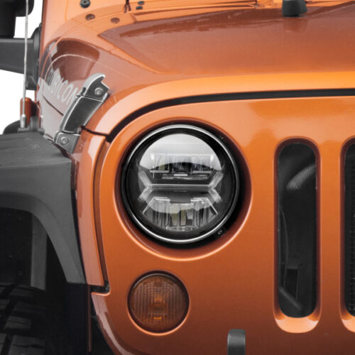 Raxiom for 2007-2018 Jeep Wrangler JK LED Halo Headlights- Black Housing (Clear Lens) - Image 7
