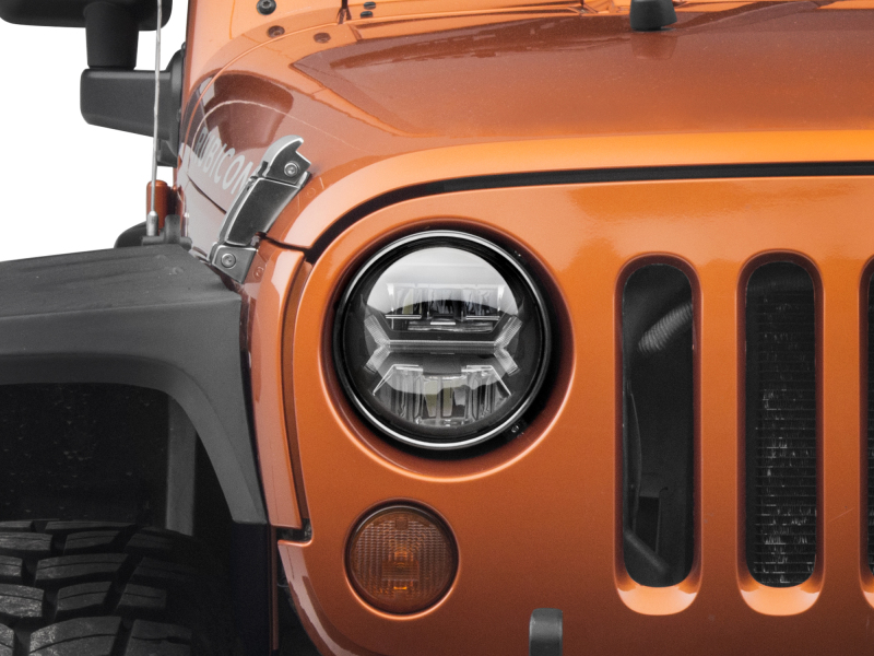 Raxiom for 2007-2018 Jeep Wrangler JK LED Halo Headlights- Black Housing (Clear Lens) - Image 7