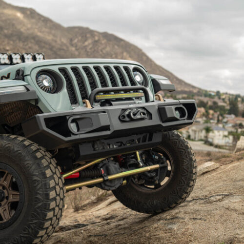 DV8 Offroad 18+ Jeep Wrangler JL / 20+ Jeep Gladiator JT OE Plus Front Bumper - Image 6