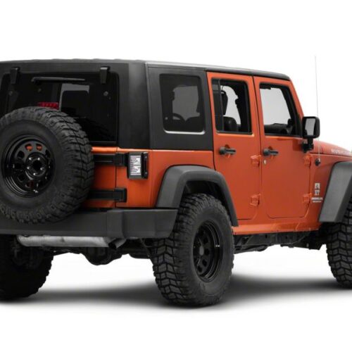 Raxiom for 2007-2018 Jeep Wrangler JK Axial Series Vision LED Tail Lights- Black Housing (Clear Lens) - Image 7