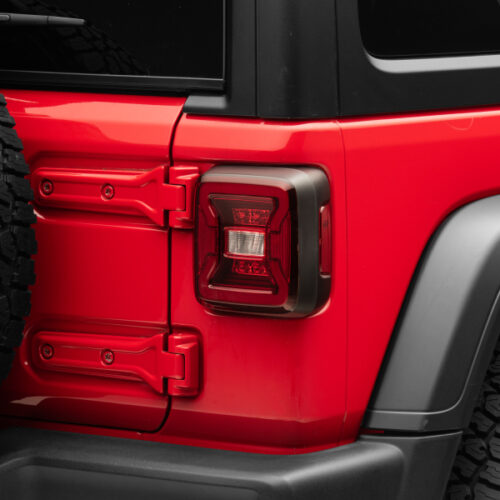 Raxiom for 2018-2022 Jeep Wrangler JL LED Tail Lights- Black Housing - Red Lens - Image 6