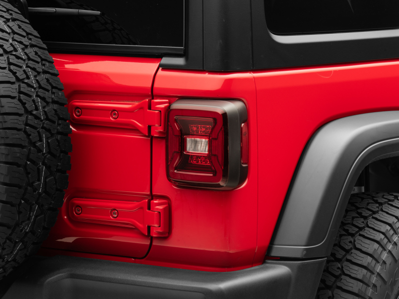 Raxiom for 2018-2022 Jeep Wrangler JL LED Tail Lights- Black Housing - Red Lens - Image 6