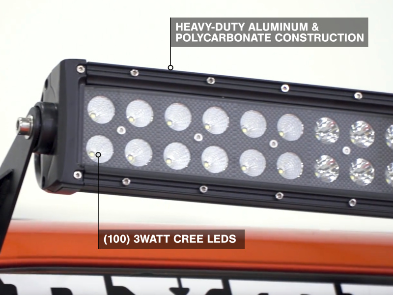 Raxiom for 2007-2018 Jeep Wrangler JK 50-Inch Straight Dual Row LED Light Bar Flood/Spot Combo Beam - Image 4