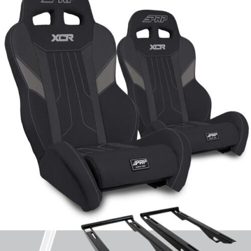 PRP Polaris RZR PRO XP XCR Suspension Seats Kit (Pair) - Black & Gray