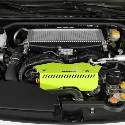 PERRIN 22-26 Subaru WRX Pulley Cover - Neon Yellow (TALL - For Use w/o PERRIN AOS) - Image 6