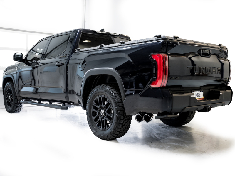 AWE Tuning 0FG Exhaust for 3rd Gen Toyota Tundra - Dual Chrome Silver Tips - Image 6