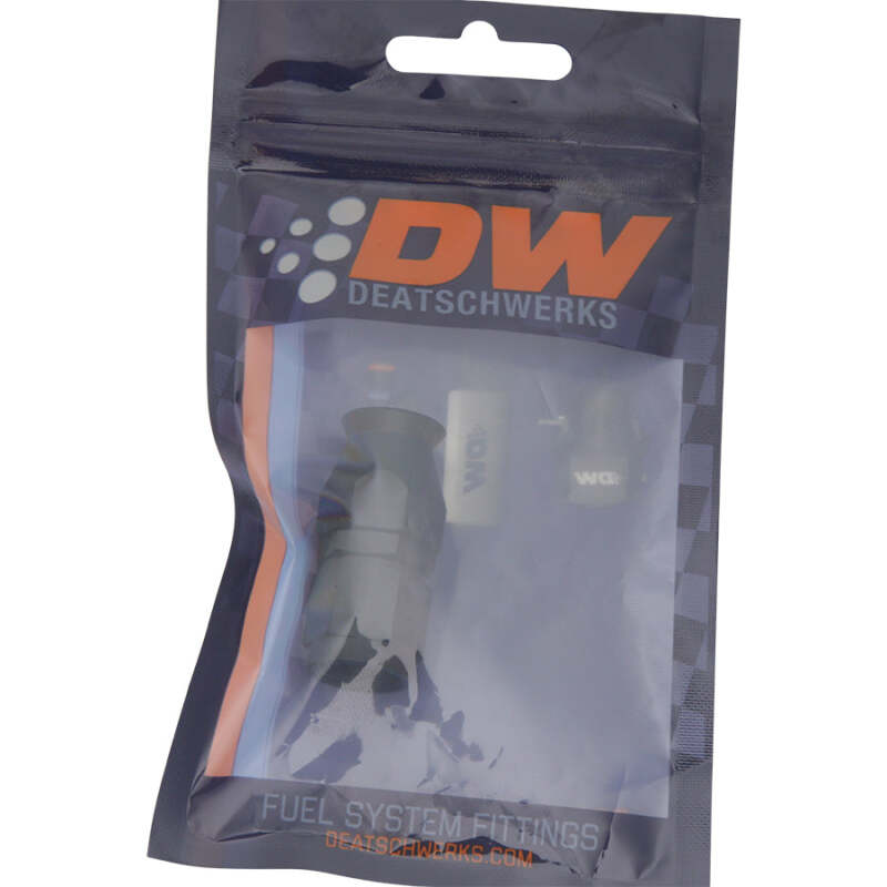 DeatschWerks 6AN Female Swivel Straight Hose End PTFE (Incl 1 Olive Insert) - Anodized Matte Black - Image 2