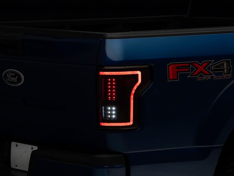 Raxiom for 2015-2017 Ford F-150 LED Tail Lights w/ SEQL Turn Signals- Black Housing (Clear Lens) - Image 2