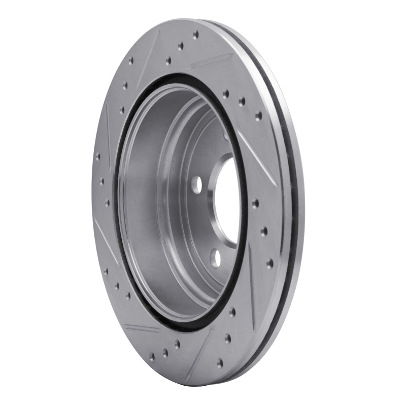 R1 06-20 BMW 420i (Mexico) Rear Right Drilled & Slotted Silver Brake Rotor - Image 4