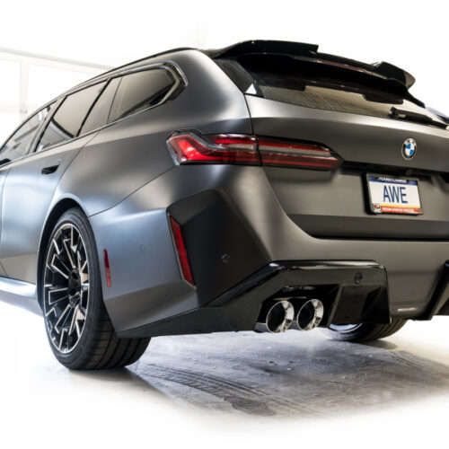 AWE Tuning Track Edition Cat-Back Exhaust - Chrome Silver Tips for BMW G90/G99 M5 - Image 8