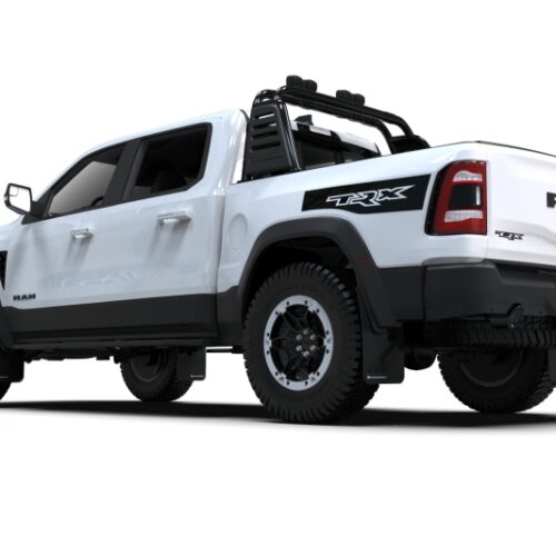 Rally Armor 21-25 Dodge Ram 1500 TRX Black UR Mud Flap - Red Logo - Image 4