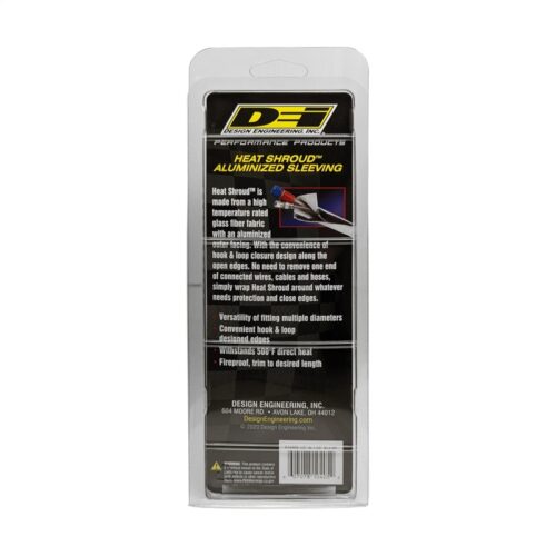 DEI Heat Shroud 1in I.D. x 3ft - Aluminized Sleeving - Hook and Loop Edge - Image 3