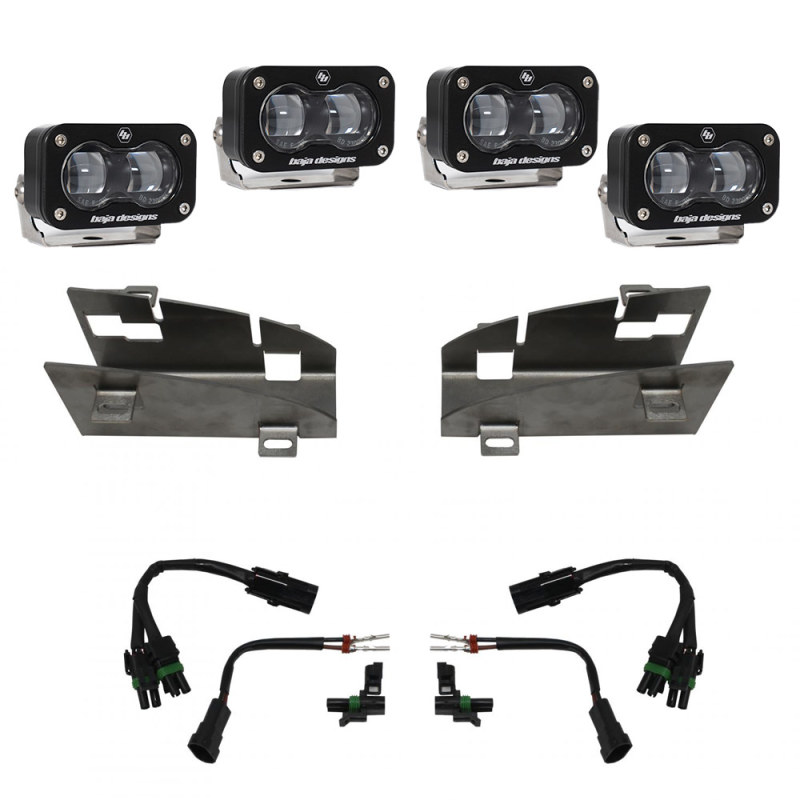 Baja Designs for 19-22 Dodge RAM 1500 Rebel / 21-22 1500 TRX S2 SAE Dual Fog Pocket Light Kit - Clear