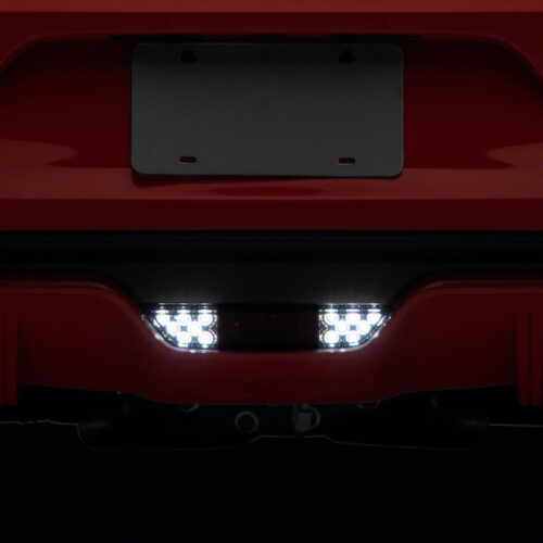Raxiom for 2015-2017 Ford Mustang Axial LED Reverse Light w/ Running Light Triple Flash Brake Light- Smoked