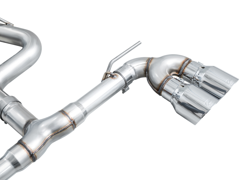 AWE Tuning Track Edition Quad Exhaust - Chrome Silver Tips for MK8 Volkswagen Golf R 3in - Image 10