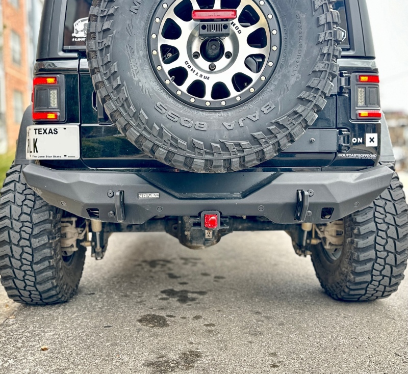 Rival 2018-2026 Jeep Wrangler JL Rear Aluminum Stubby Bumper - Image 2