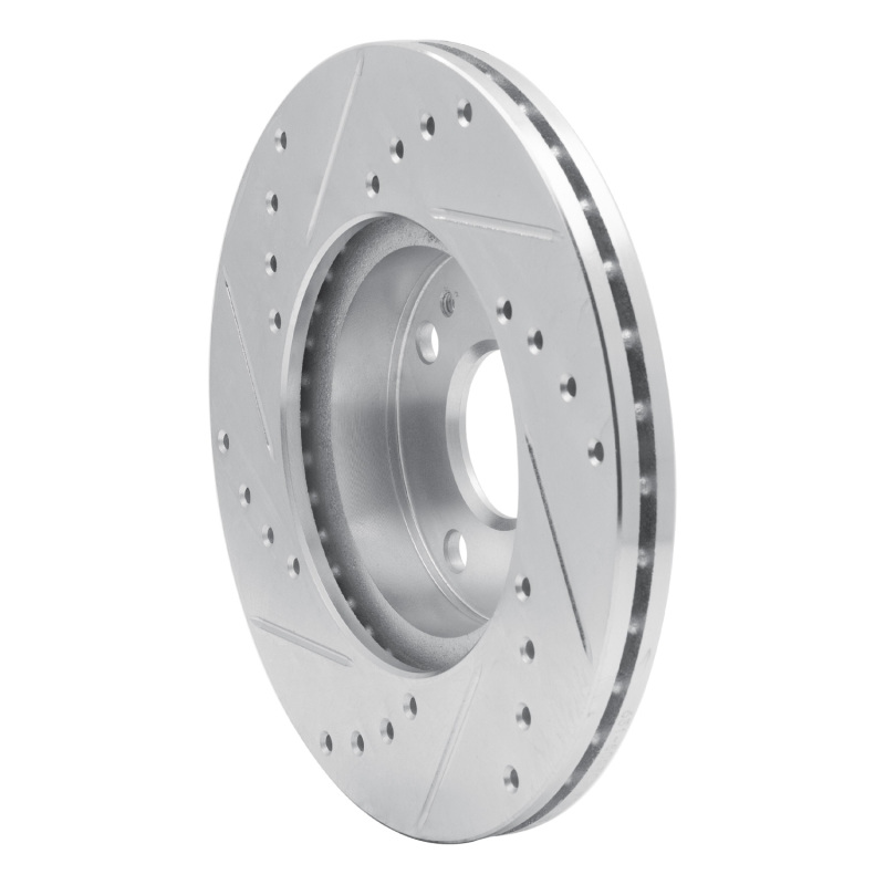 R1 Concepts for 94-02 Mazda Miata Front Right Drilled & Slotted Silver Brake Rotor - Image 4