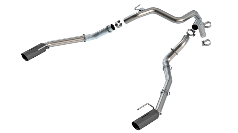 Borla 24-25 Ford Ranger Raptor 2.75in Tail Pipe Kit 4in Tip - Brawler Ceramic Black
