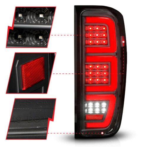 ANZO 19-23 GMC Sierra 1500/2500HD/3500HD Black Replacement Full LED Bar Tail Light - Image 9
