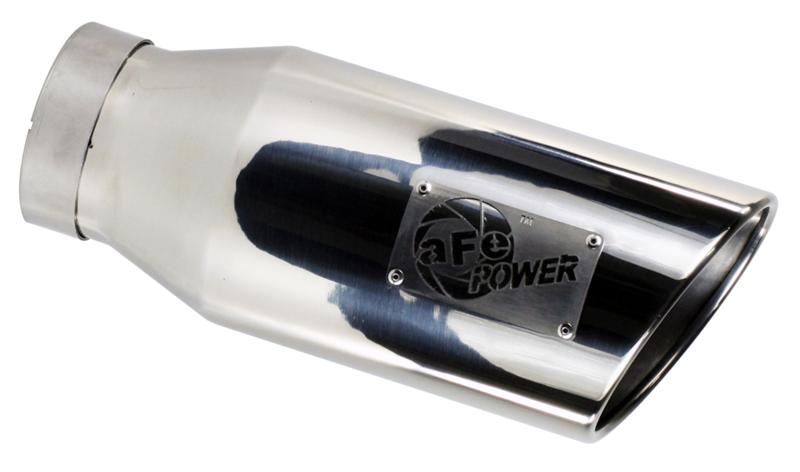 aFe Power Universal Bolt On Exhaust Tip Polished 5in Inlet x 6in Outlet x 12in Long - Image 2