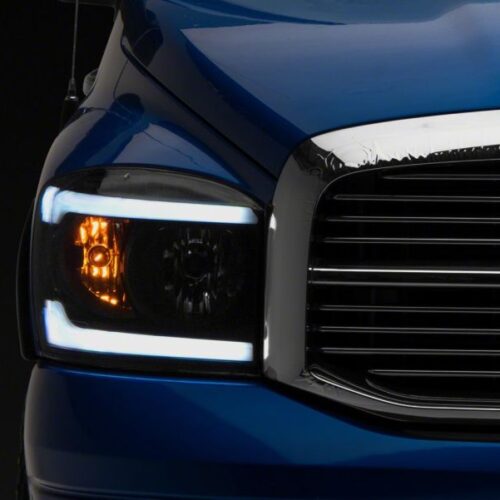 Raxiom for 2006-2009 Dodge RAM 1500/2500/3500 Axial Headlights w/ SEQL LED Bar- Black Housing (Clear Lens) - Image 7