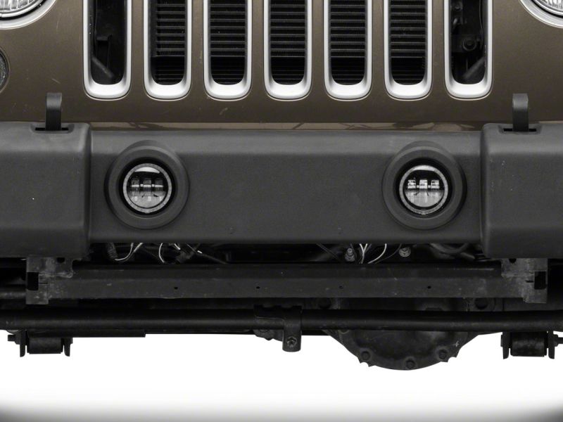 Raxiom for 2007-2018 Jeep Wrangler JK Axial Series 4-In LED Devil Eyes Fog Lights w/ Halo - Image 7