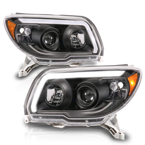 ANZO 06-09 Toyota 4 Runner Projector Headlights Plank Style - Black - Image 8