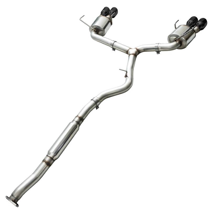 AWE Tuning Touring Edition Exhaust - Diamond Black Tips (102mm) for 2015+ Subaru WRX VA Sedan - Image 4