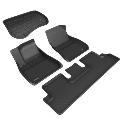 3D MAXpider 17-19 Tesla Model 3 Kagu Black Full Set Front CARGO LINER (SMOOTH BASIN)