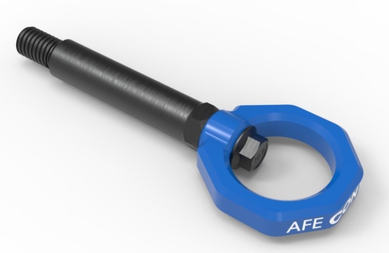 aFe Power Control Rear Tow Hook Blue BMW F-Chassis 2/3/4/M