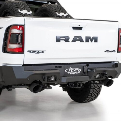 Addictive Desert Designs for 2021 Dodge RAM 1500 TRX Stealth Fighter Rear Bumper - Hammer Black - Image 4