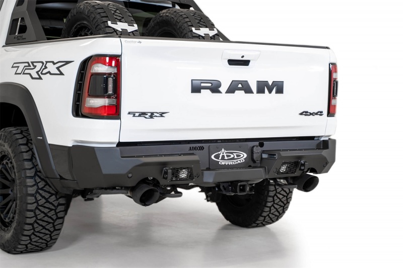 Addictive Desert Designs for 2021 Dodge RAM 1500 TRX Stealth Fighter Rear Bumper - Hammer Black - Image 4