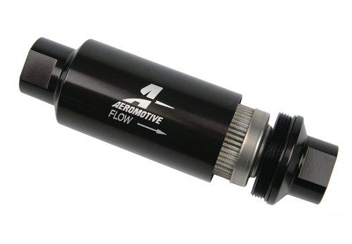 Aeromotive In-Line Fuel Filter 40-M Stainless Mesh Element ORB-10 Port (Bright-Dip Black) 2in. OD - Image 6