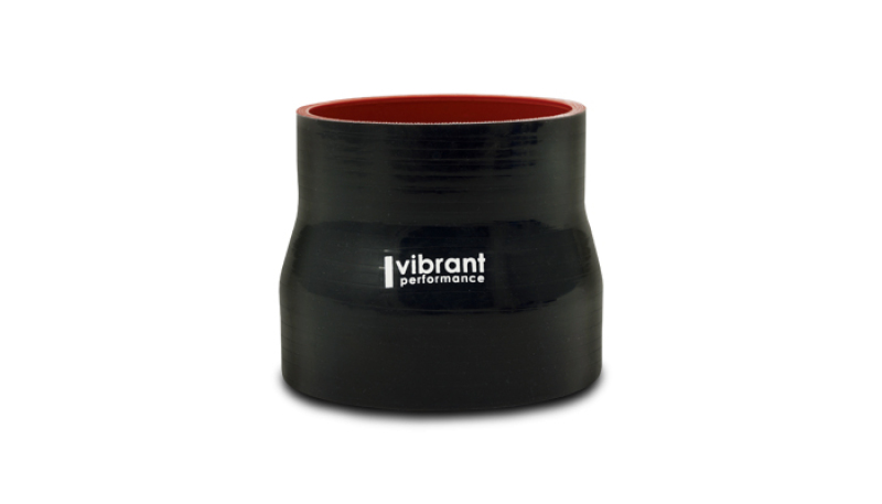 Vibrant Silicone Reducer Coupler 3.125in ID x 2.75in ID x 3.00in Long - Black