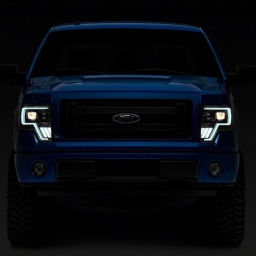 Raxiom for 2009-2014 Ford F-150 Axial G4 Light Bar Switchback Projector Headlights- Blk Housing (Clear Lens) - Image 6