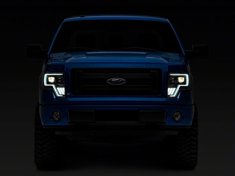 Raxiom for 2009-2014 Ford F-150 Axial G4 Light Bar Switchback Projector Headlights- Blk Housing (Clear Lens) - Image 6