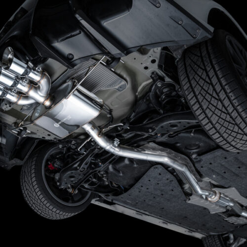 Alternative view of AWE Tuning Touring Edition Exhaust w/ Triple Chrome Silver Tips for 2024 Acura Integra Type S DE5 FWD