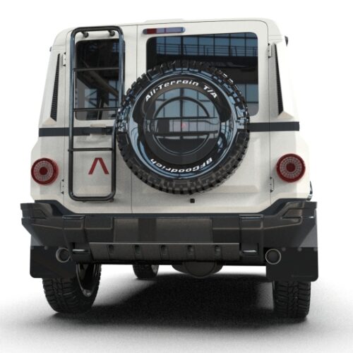 Rally Armor 23-25 Ineos Grenadier Black Mud Flap - Metallic Black Logo - Image 3