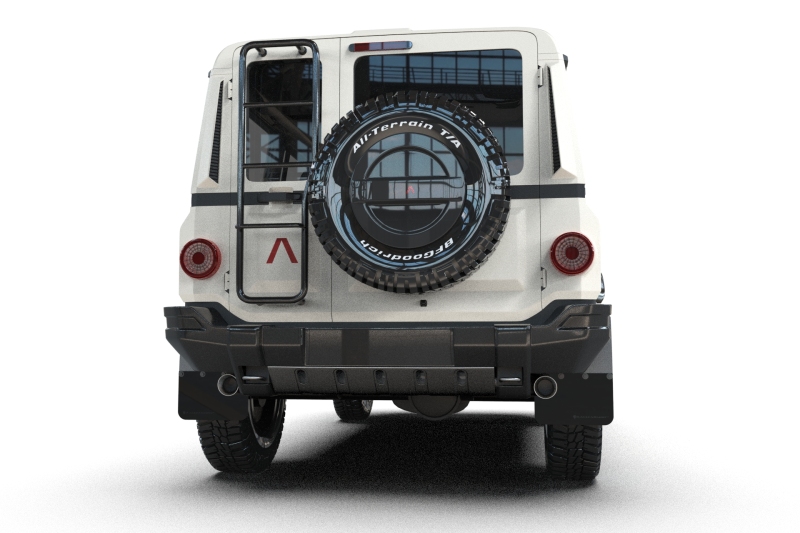 Rally Armor 23-25 Ineos Grenadier Black Mud Flap - Metallic Black Logo - Image 3