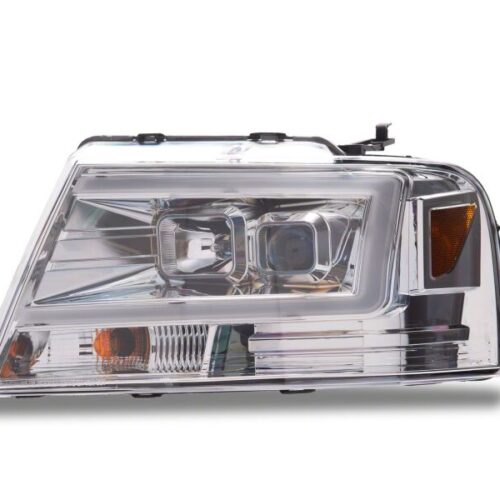Raxiom for 2004-2008 Ford F-150 Axial Series Projector Headlights- Chrome Housing- Clear Lens