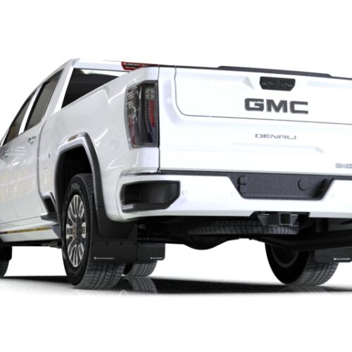 Rally Armor 20-26 GMC Sierra 2500/3500 HD Denali Black Mud Flap w/Metallic Black Logo - Image 4